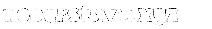Cutter Child Dotted Font LOWERCASE