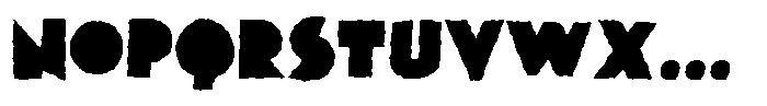 Cutter Child Rought Font UPPERCASE