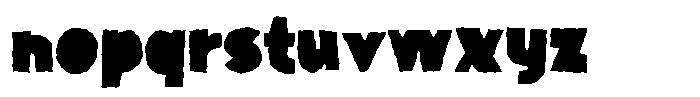 Cutter Child Rought Font LOWERCASE