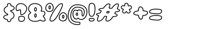 Cuttey Fatty Outline Font OTHER CHARS