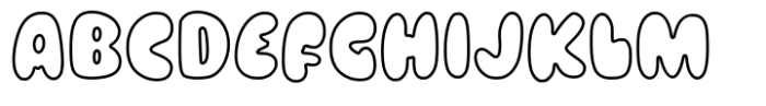 Cuttey Fatty Outline Font UPPERCASE