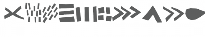Cutout Symbols Font LOWERCASE