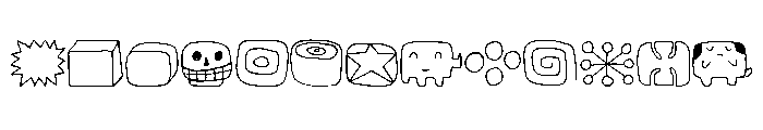 Cuadrifonte Pics Font UPPERCASE