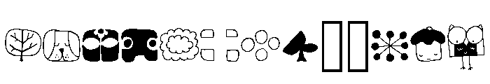 Cuadrifonte Pics Font UPPERCASE