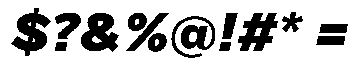 Custom Sans Black Italic Font OTHER CHARS