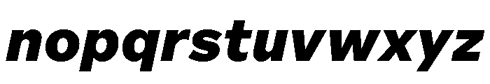 Custom Sans Black Italic Font LOWERCASE