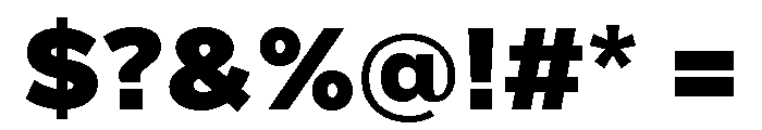 Custom Sans Black Font OTHER CHARS