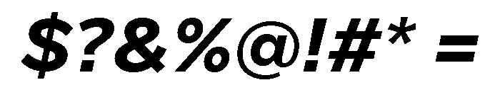 Custom Sans Bold Italic Font OTHER CHARS