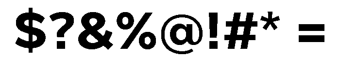 Custom Sans Bold Font OTHER CHARS