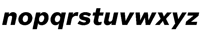 Custom Sans Extra Bold Italic Font LOWERCASE