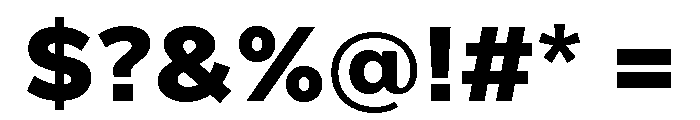 Custom Sans Extra Bold Font OTHER CHARS