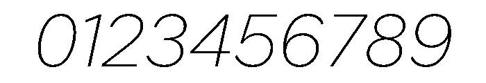 Custom Sans Extra Light Italic Font OTHER CHARS