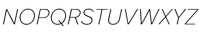 Custom Sans Extra Light Italic Font UPPERCASE