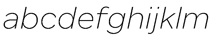 Custom Sans Extra Light Italic FONT