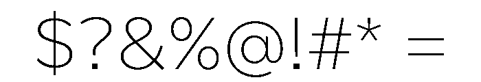 Custom Sans Extra Light Font OTHER CHARS