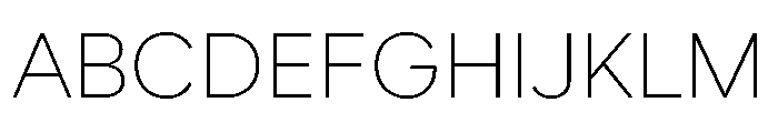 Custom Sans Extra Light Font UPPERCASE