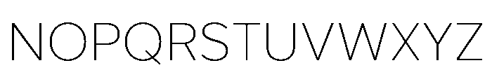 Custom Sans Extra Light Font UPPERCASE
