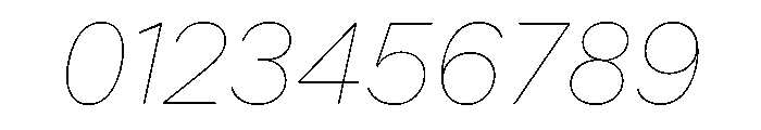 Custom Sans Hairline Italic Font OTHER CHARS