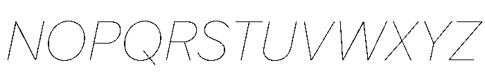 Custom Sans Hairline Italic Font UPPERCASE