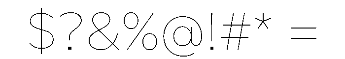 Custom Sans Hairline Font OTHER CHARS