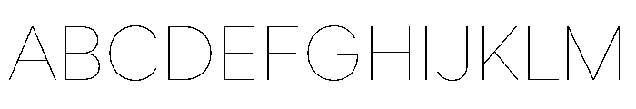 Custom Sans Hairline Font UPPERCASE