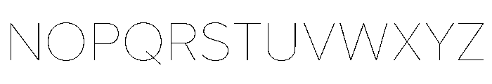 Custom Sans Hairline Font UPPERCASE