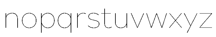Custom Sans Hairline Font LOWERCASE