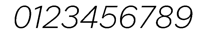 Custom Sans Light Italic Font OTHER CHARS