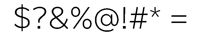 Custom Sans Light Font OTHER CHARS