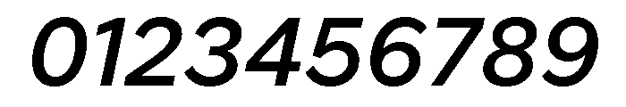 Custom Sans Semi Bold Italic Font OTHER CHARS