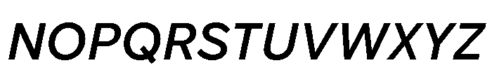 Custom Sans Semi Bold Italic Font UPPERCASE