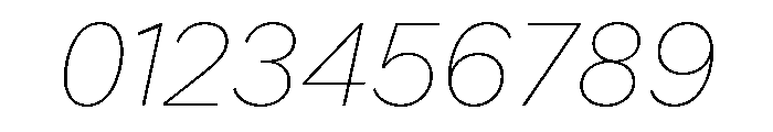 Custom Sans Thin Italic Font OTHER CHARS