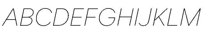 Custom Sans Thin Italic Font UPPERCASE