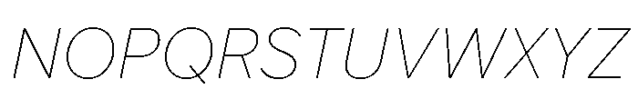Custom Sans Thin Italic Font UPPERCASE