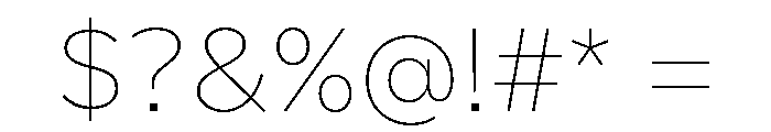 Custom Sans Thin Font OTHER CHARS