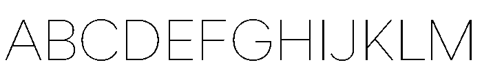 Custom Sans Thin Font UPPERCASE