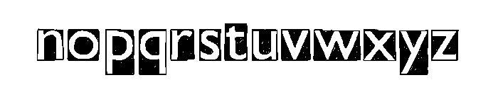Cut Block Regular Font LOWERCASE