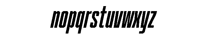 Cutmark Condensed Bold Italic Font LOWERCASE