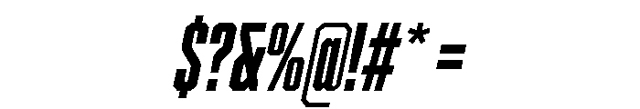 Cutmark Condensed Extra Bold Italic Font OTHER CHARS