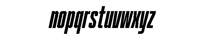 Cutmark Condensed Extra Bold Italic Font LOWERCASE