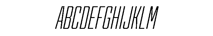 Cutmark Condensed Extra Light Italic Font UPPERCASE