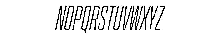 Cutmark Condensed Extra Light Italic Font UPPERCASE