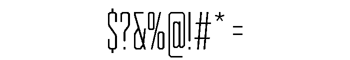 Cutmark Condensed Extra Light Font OTHER CHARS