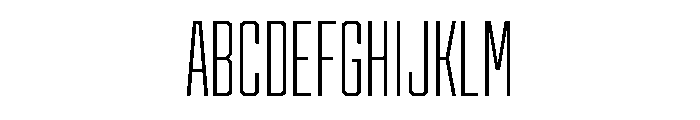 Cutmark Condensed Extra Light Font UPPERCASE