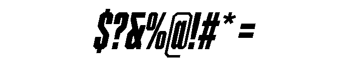 Cutmark Condensed Heavy Italic Font OTHER CHARS