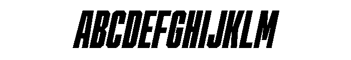 Cutmark Condensed Heavy Italic Font UPPERCASE