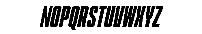 Cutmark Condensed Heavy Italic Font UPPERCASE