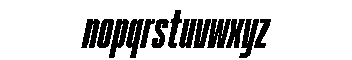 Cutmark Condensed Heavy Italic Font LOWERCASE