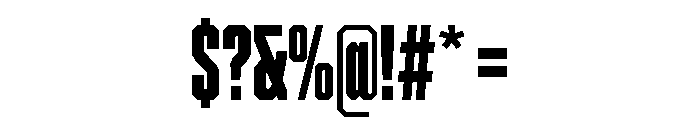Cutmark Condensed Heavy Font OTHER CHARS