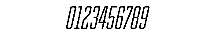 Cutmark Condensed Light Italic Font OTHER CHARS